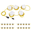 LED String Work Lights With Cage, 65W 5000K, 50ft, 8000LM , IP65, 5 Lights Per Bunch, Linkable, for Construction Sites, Renovation, Mine Cave, Hanging String Lights Load image into Gallery viewer, LED String Work Lights With Cage, 65W 5000K, 50ft, 8000LM , IP65, 5 Lights Per Bunch, Linkable, for Construction Sites, Renovation, Mine Cave, Hanging String Lights