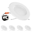 5 in. and 6 in. Recessed LED Downlight, 15W, 1100LM, Baffle-trim, Dimmable, Energy Star & ETL, Easy Retrofit Installation, LED Can Lights Load image into Gallery viewer, 5 in. and 6 in. Recessed LED Downlight, 15W, 1100LM, Baffle-trim, Dimmable, Energy Star & ETL, Easy Retrofit Installation, LED Can Lights