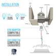 4 Inch LED Recessed Lighting, 10W, Dimmable, ETL Listed, Baffle Trim, Recessed Downlights For Closets, Kitchens, Hallways, Basement Load image into Gallery viewer, 4 Inch LED Recessed Lighting, 10W, Dimmable, ETL Listed, Baffle Trim, Recessed Downlights For Closets, Kitchens, Hallways, Basement