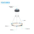 1-ring-modern-nature-white-led-pendant-light-29w-3000k-1532lm Load image into Gallery viewer, 1-ring-modern-nature-white-led-pendant-light-29w-3000k-1532lm