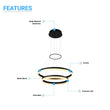 2-ring-modern-led-chandelier-78w-120v-3000k-3985lm Load image into Gallery viewer, 2-ring-modern-led-chandelier-78w-120v-3000k-3985lm