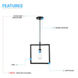 square-pendant-1-light-fixture Load image into Gallery viewer, square-pendant-1-light-fixture