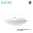 11-round-mushroom-dimmable-flush-mount-1050-lumens-power-12-5w-ac120v Load image into Gallery viewer, 11-round-mushroom-dimmable-flush-mount-1050-lumens-power-12-5w-ac120v