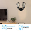 matte-black-steel-birdcage-wall-lighting Load image into Gallery viewer, matte-black-steel-birdcage-wall-lighting