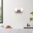 Cylinder Shape Bathroom Light Fixtures with Frosted Glass Shades, 2-Light/3-Light/4-Light, Wall Mount, Vanity Lighting Load image into Gallery viewer, Cylinder Shape Bathroom Light Fixtures with Frosted Glass Shades, 2-Light/3-Light/4-Light, Wall Mount, Vanity Lighting