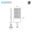 450w-led-pole-light-with-photocell-5700k-ac100-277v-universal-mount-bronze-with-20kv-surge-protector Load image into Gallery viewer, 450w-led-pole-light-with-photocell-5700k-ac100-277v-universal-mount-bronze-with-20kv-surge-protector