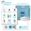 11-round-mushroom-dimmable-flush-mount-1050-lumens-power-12-5w-ac120v Load image into Gallery viewer, 11-round-mushroom-dimmable-flush-mount-1050-lumens-power-12-5w-ac120v