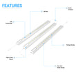 led-strip-light-120v-12-inch-3x3-6w-white-3x110lm Load image into Gallery viewer, led-strip-light-120v-12-inch-3x3-6w-white-3x110lm