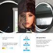 24 Inch Round LED Lighted Bathroom Vanity Mirror with Shelf, Touch Switch, Defogger and CCT Remembrance, CRI 90+, Raven Round Style Load image into Gallery viewer, 24 Inch Round LED Lighted Bathroom Vanity Mirror with Shelf, Touch Switch, Defogger and CCT Remembrance, CRI 90+, Raven Round Style