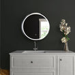 24 Inch Round LED Lighted Bathroom Vanity Mirror with Shelf, Touch Switch, Defogger and CCT Remembrance, CRI 90+, Raven Round Style Load image into Gallery viewer, 24 Inch Round LED Lighted Bathroom Vanity Mirror with Shelf, Touch Switch, Defogger and CCT Remembrance, CRI 90+, Raven Round Style