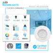 5 in. and 6 in. White LED Recessed Ceiling Light Fixture Trim with Adjustable Eyeball, 15W, 1060LM, Dimmable, Energy Star & ETL Load image into Gallery viewer, 5 in. and 6 in. White LED Recessed Ceiling Light Fixture Trim with Adjustable Eyeball, 15W, 1060LM, Dimmable, Energy Star & ETL