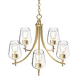 5-light-chandelier-brass-gold-finish-with-clear-glass Load image into Gallery viewer, 5-light-chandelier-brass-gold-finish-with-clear-glass