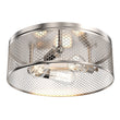 3-Lights Cage Style Flush Mount Fixture, Drum Shape, E26 Base, UL Listed, 3 Years Warranty Load image into Gallery viewer, 3-Lights Cage Style Flush Mount Fixture, Drum Shape, E26 Base, UL Listed, 3 Years Warranty
