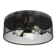 3-Lights Cage Style Flush Mount Fixture, Drum Shape, E26 Base, UL Listed, 3 Years Warranty Load image into Gallery viewer, 3-Lights Cage Style Flush Mount Fixture, Drum Shape, E26 Base, UL Listed, 3 Years Warranty