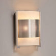 2-Light Brushed Nickel Wall Sconce, White Glass shade, Dimension: W10"xH11.75"xE4" Load image into Gallery viewer, 2-Light Brushed Nickel Wall Sconce, White Glass shade, Dimension: W10"xH11.75"xE4"