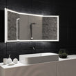 55.1 in. X 25.6 in. Backlit/Frontlit LED Lighted Bathroom Vanity Mirror with Pivoting Side Mirrors, Thin Plexiglass Edge, Anti Fog, Adjustable 3-Color Temperature & Remembrance, Makeup Mirror, Touch Button, CRI 90+, Titan Style Load image into Gallery viewer, 55.1 in. X 25.6 in. Backlit/Frontlit LED Lighted Bathroom Vanity Mirror with Pivoting Side Mirrors, Thin Plexiglass Edge, Anti Fog, Adjustable 3-Color Temperature & Remembrance, Makeup Mirror, Touch Button, CRI 90+, Titan Style
