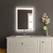 Frontlit/Backlit LED Lighted Bathroom Vanity Mirror with Frame, Anti-Fog, Touch Button, CRI 90+, Adjustable CCT & Memory, Magnum Style Load image into Gallery viewer, Frontlit/Backlit LED Lighted Bathroom Vanity Mirror with Frame, Anti-Fog, Touch Button, CRI 90+, Adjustable CCT & Memory, Magnum Style
