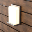 12W Rectangle Shape LED Outdoor Wall Sconce, Painted Silver Finish, White Acrylic Shade, ETL Listed Load image into Gallery viewer, 12W Rectangle Shape LED Outdoor Wall Sconce, Painted Silver Finish, White Acrylic Shade, ETL Listed