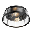 Drum Shape Flush Mount Ceiling Light, Matte Black Finish, Ceiling Lighting Fixture for Bedroom Kitchen Hallway Stairwell Entryway, E26 Base Load image into Gallery viewer, Drum Shape Flush Mount Ceiling Light, Matte Black Finish, Ceiling Lighting Fixture for Bedroom Kitchen Hallway Stairwell Entryway, E26 Base
