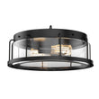 Drum Shape Flush Mount Ceiling Light, Matte Black Finish, Ceiling Lighting Fixture for Bedroom Kitchen Hallway Stairwell Entryway, E26 Base Load image into Gallery viewer, Drum Shape Flush Mount Ceiling Light, Matte Black Finish, Ceiling Lighting Fixture for Bedroom Kitchen Hallway Stairwell Entryway, E26 Base