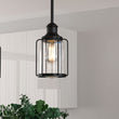 1-light-black-ceiling-cage-pendant Load image into Gallery viewer, 1-light-black-ceiling-cage-pendant