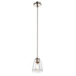 1-Light Flared Shape Pendant Lighting Fixture with Clear Glass Shade, E26 Base, UL Listed for Damp Location Load image into Gallery viewer, 1-Light Flared Shape Pendant Lighting Fixture with Clear Glass Shade, E26 Base, UL Listed for Damp Location