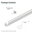 8ft LED Shop Light Fixture, 60W V Shape 6500K 7200LM Clear Cover, AC100 - 277V, ETL Listed, Plug and Play, Damp Location, High Output T8 Integrated LED Tube, Linkable LED Shop Lights for Garage, Warehouse, Workshop - LEDMyPlace Load image into Gallery viewer, 8ft LED Shop Light Fixture, 60W V Shape 6500K 7200LM Clear Cover, AC100 - 277V, ETL Listed, Plug and Play, Damp Location, High Output T8 Integrated LED Tube, Linkable LED Shop Lights for Garage, Warehouse, Workshop - LEDMyPlace