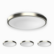 14 in. Round Brushed Nickel Dimmable Flush Mount Ceiling Light, Single Ring - 1750 Lumens - Power - 25W - 3 Color Switchable (3000K/4000K/5000K) Load image into Gallery viewer, 14 in. Round Brushed Nickel Dimmable Flush Mount Ceiling Light, Single Ring - 1750 Lumens - Power - 25W - 3 Color Switchable (3000K/4000K/5000K)