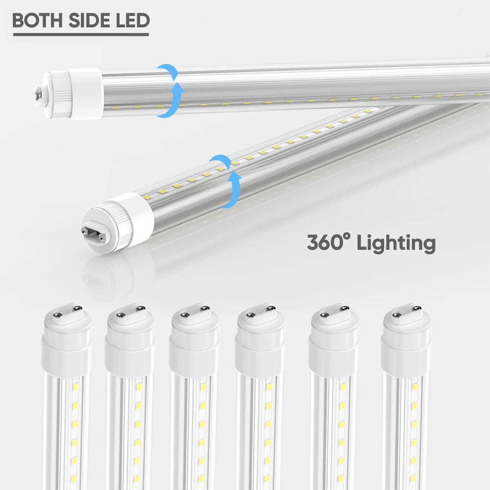 8Pcs 8 Foot Led Shop Lght R17D HO Base 8FT Led Tube Lght T8 Rotatable 8Pcs 8 Foot Led Shop Lght R17D HO Base 8FT Led Tube Lght T8 Rotatable