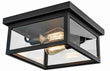 Load image into Gallery viewer, 2-Light Outdoor Ceiling Lights Black Outdoor Flushmount