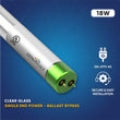 Load image into Gallery viewer, T8 4ft LED Glass Tube Light, 18W, 4000K, Single-Ended Power, Clear