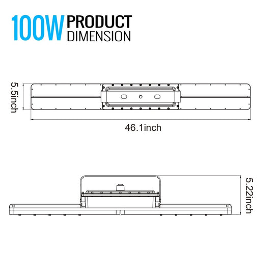 100 Watt 4FT LED Explosion Proof Linear Light, I Series, Dimmable, 5000K, 14000LM, AC100 - 277V, IP66, Hazardous Location Lighting Fixtures - LEDMyPlace
