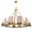Load image into Gallery viewer, 12 - Light Ring Chandelier Ceiling Light in Brass Finish with Clear Glass, Diam 50&quot; Height 39&quot;, 120V, Bulb Type B10, Socket Type E12, Max wattage Per Socket 60W - LEDMyPlace