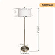 Load image into Gallery viewer, 15" Dia x 59"H Modern Floor Lamp with White Linen Shade – Brushed Nickel Finish - 2 Pack - LEDMyPlace