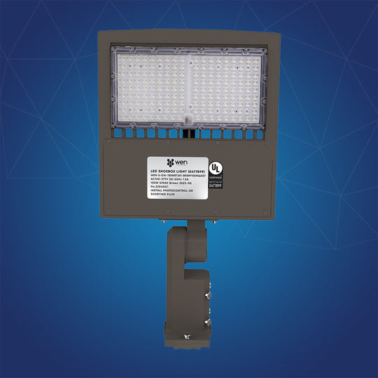 150W LED Area Light with Photocell, 5700K, Universal Mount, Bronze, AC120-277V, LED Dusk to Dawn Area Lights