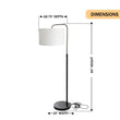 Load image into Gallery viewer, 15″W x 60″H Floor Lamp with White Linen Shade – Black or Brushed Nickel Finish - 2 Pack - LEDMyPlace