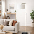 Load image into Gallery viewer, 15″W x 60″H Floor Lamp with White Linen Shade – Black or Brushed Nickel Finish - 2 Pack - LEDMyPlace
