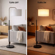 Load image into Gallery viewer, 15″W x 60″H Floor Lamp with White Linen Shade – Black or Brushed Nickel Finish - 2 Pack - LEDMyPlace