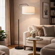 Load image into Gallery viewer, 15″W x 60″H Floor Lamp with White Linen Shade – Black or Brushed Nickel Finish - 2 Pack - LEDMyPlace