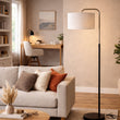 Load image into Gallery viewer, 15″W x 60″H Floor Lamp with White Linen Shade – Black or Brushed Nickel Finish - 2 Pack - LEDMyPlace