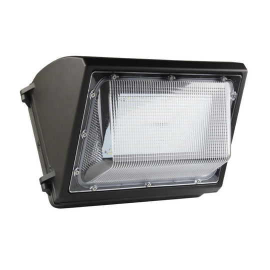 80W LED Wall Pack Light With Photocell Sensor; 10200 Lumens 5700K Bronze Finish; Forward Throw