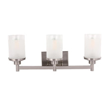 Load image into Gallery viewer, Cylinder Shape Bathroom Vanity Lights with Frosted Glass Shades, E26 Base, UL Listed for Damp Location, 3 Years Warranty