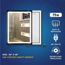 Load image into Gallery viewer, Bathroom Vanity LED Lighted Mirrors with Frame, CCT Remembrance, Defogger, Magnum Style