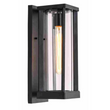 Load image into Gallery viewer, 1 Light Outdoor Wall Sconce, Black, Clear Glass, E26 Base, 1X60W, Wall Light Fixtures