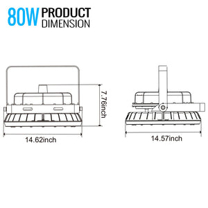 LED Explosion Proof Light, C Series, 5000K, Dimmable, 100-277V, 120° beam angle, 70CRI 80W