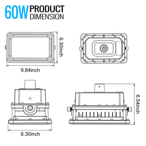 LED Explosion Proof Light, D Series, 5000K, Dimmable, 100-277V, 120° beam angle, 70CRI, 60W