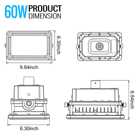 LED Explosion Proof Light, D Series, 5000K, Dimmable, 100-277V, 120° beam angle, 70CRI, 60W