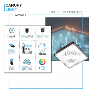 35 Watt LED Canopy Lights