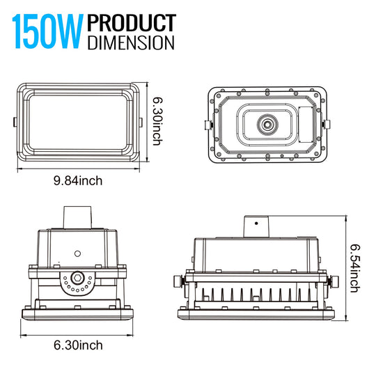 LED Explosion Proof Light, D Series, 5000K, 100-277V, 120° beam angle, 70CRI 150W