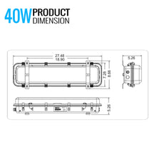 Load image into Gallery viewer, LED Explosion Proof Light, R Series, 5000K, Dimmable, 100-277V, 120° beam angle, 70CRI 40W